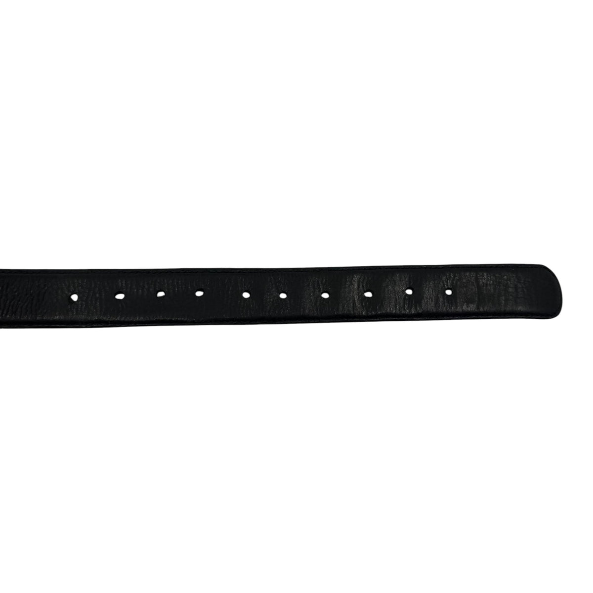 Chrome Hearts Silver Oval Cross Buckle & Belt Strap Black Accessory