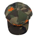 Chrome Hearts Cross Patch Camo Orange Baseball Hat