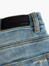 Amiri MX1 Black Ribbed Denim Light wash