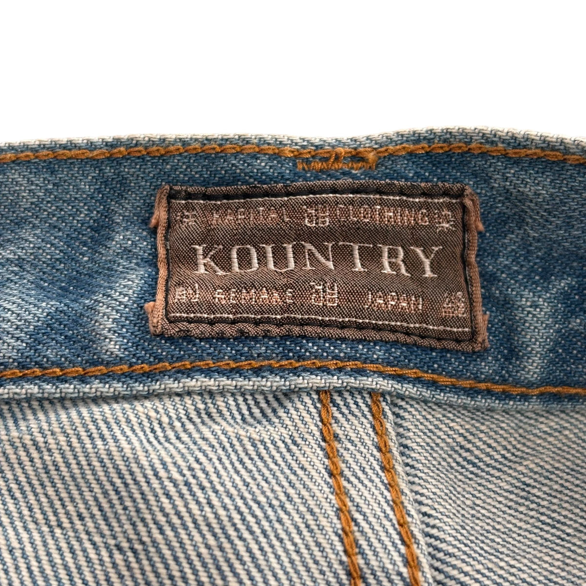 Kapital 14oz Denim STUDS Remake Shorts Light Indigo