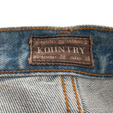 Kapital 14oz Denim STUDS Remake Shorts Light Indigo