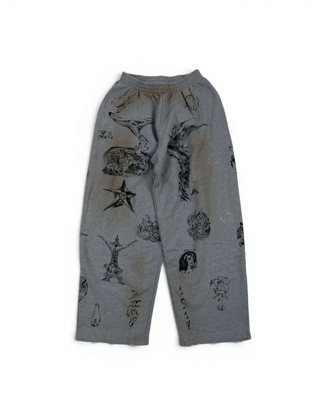 Balenciaga Tattoo Sweatpants Grey