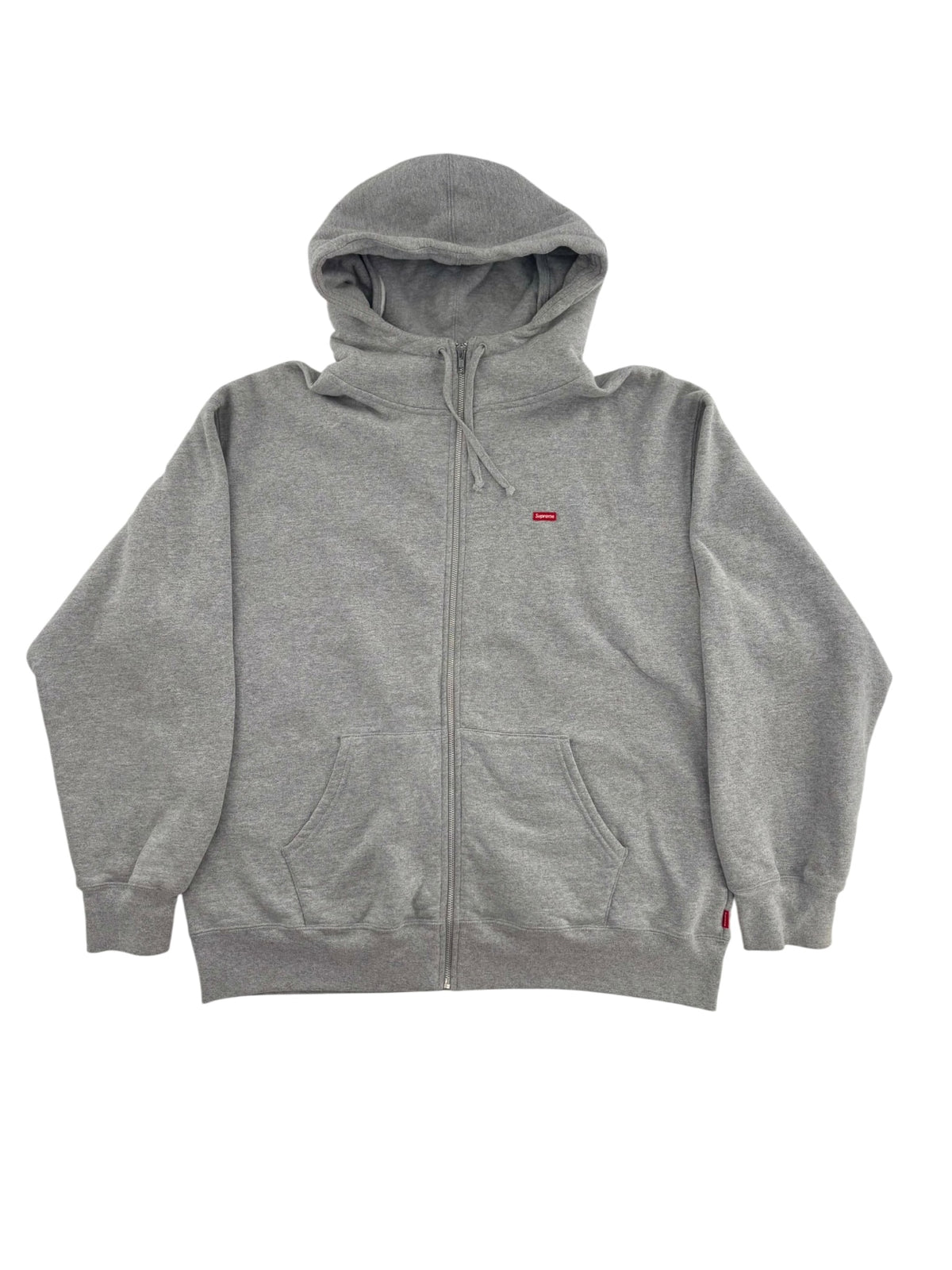 Supreme Small Box Zip Up Hooded Sweatshirt (FW25) Heather Grey