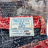 Proleta Re Art Red Multi Bandana Boro Jeans