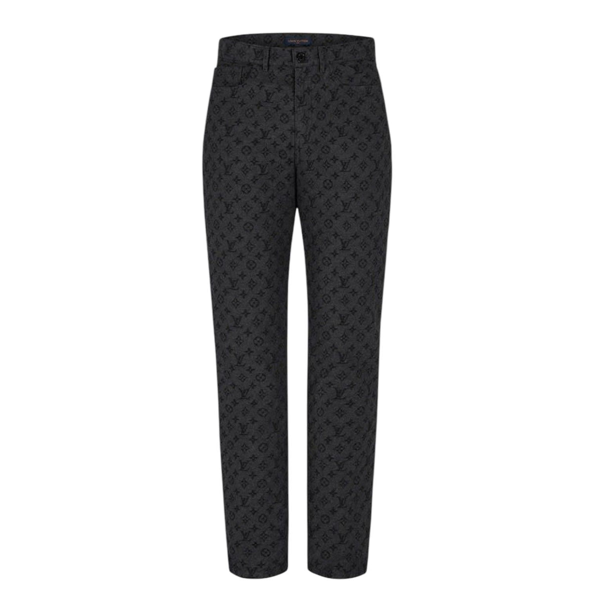 Louis Vuitton NBA Monogram Logo Denim Jeans Black