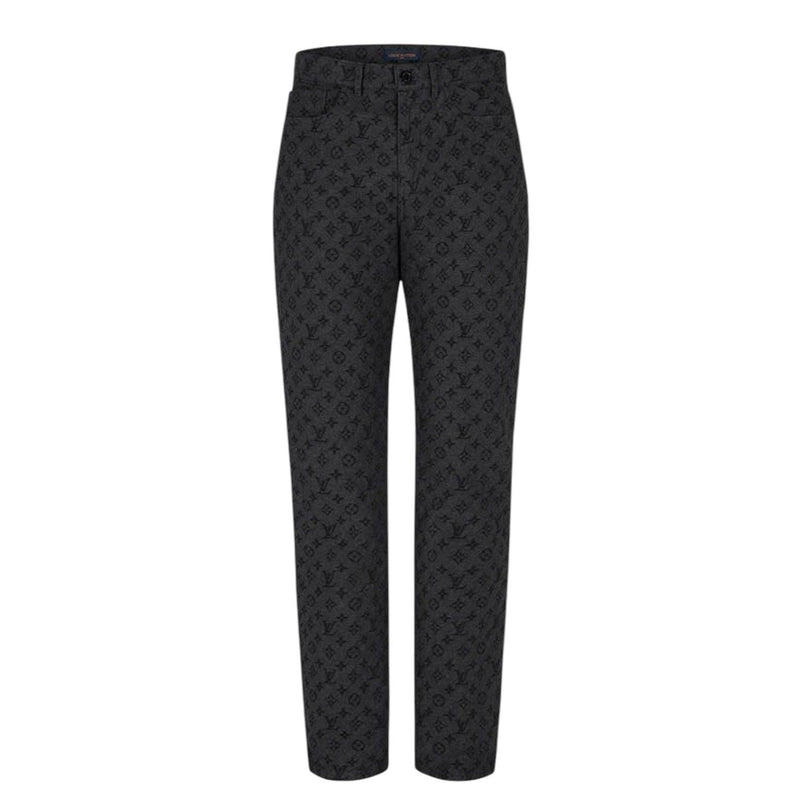 Louis Vuitton NBA Monogram Logo Denim Jeans Black