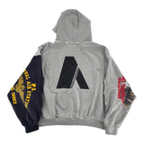 Protocol Reconstructed Sweatshirt Zip Hoodie Grey