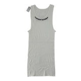 Chrome Hearts Scroll Logo Ribbed Tank Top White