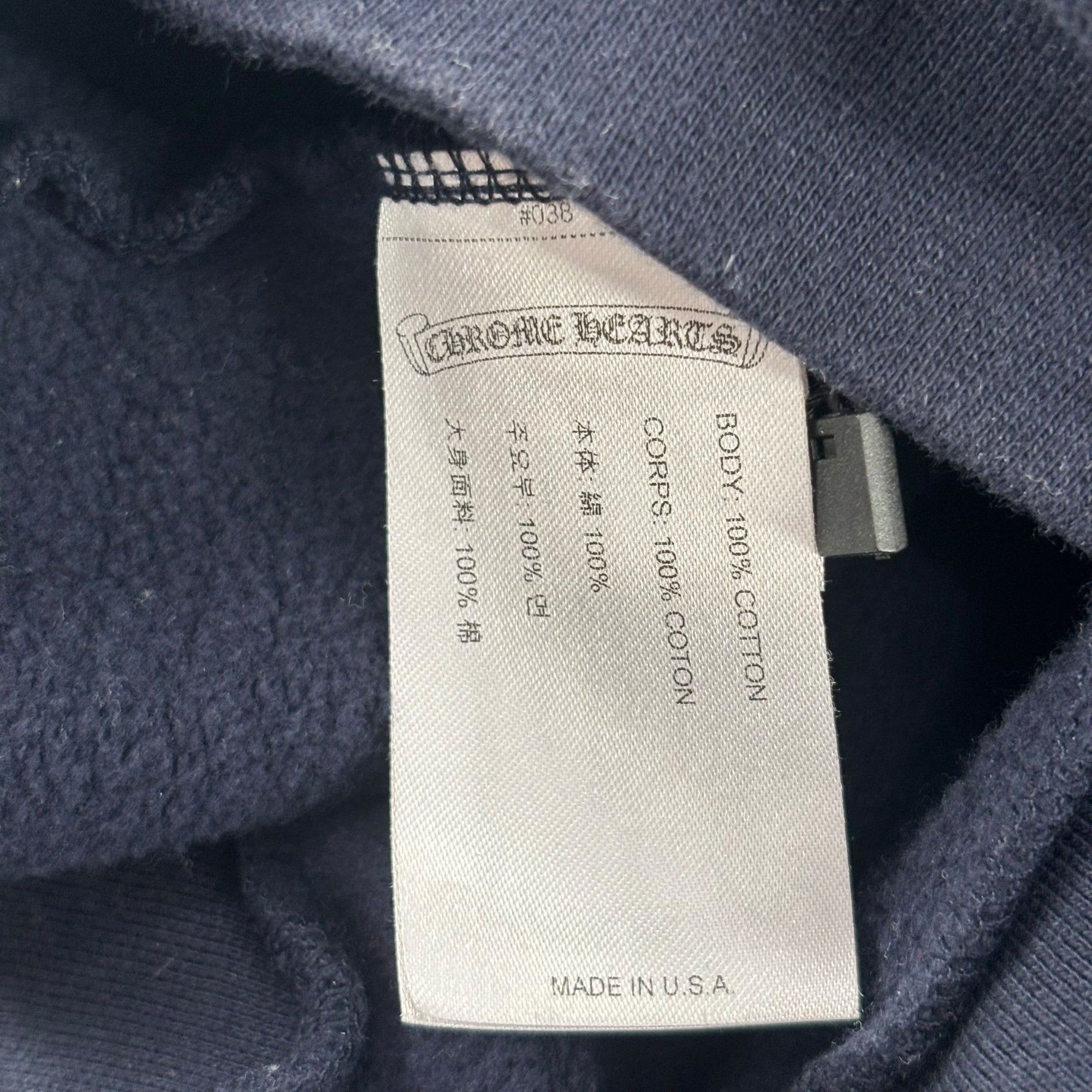 Chrome Hearts Logo Hoodie Navy