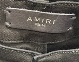 Amiri MX1 Blue Glitter Ribbed Jeans Black