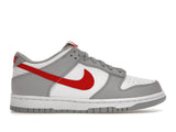 Nike Dunk Low White Wolf Grey University Red (GS)