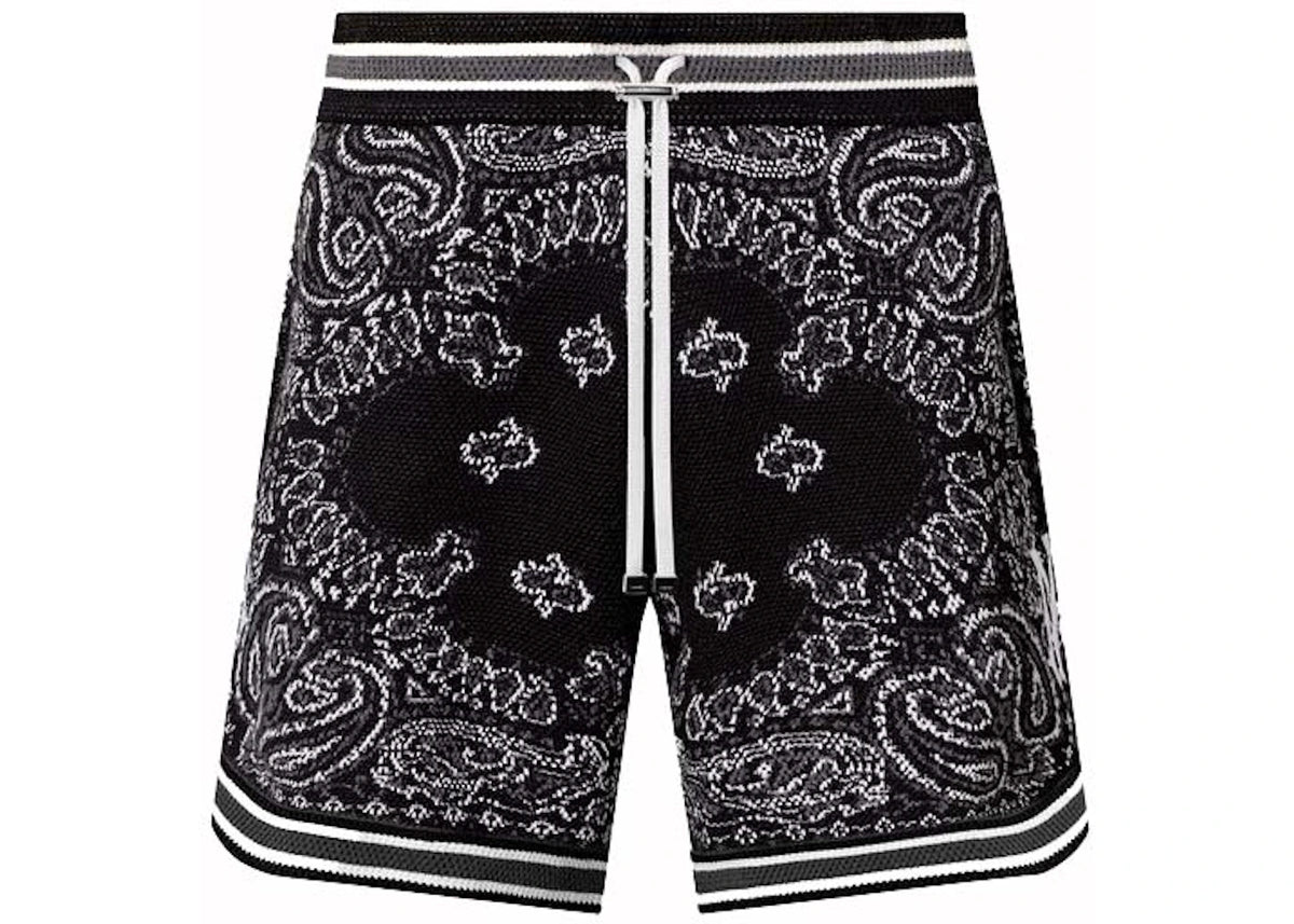 AMIRI Bandana B-Ball Shorts Black