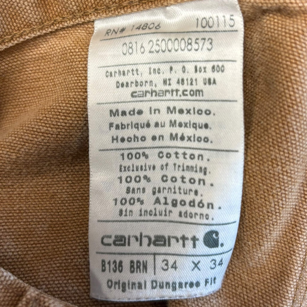 Carhartt Double-Knee Utility Work Pants Brown