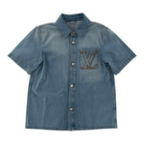 Louis Vuitton Short Sleeved Denim Shirt Blue