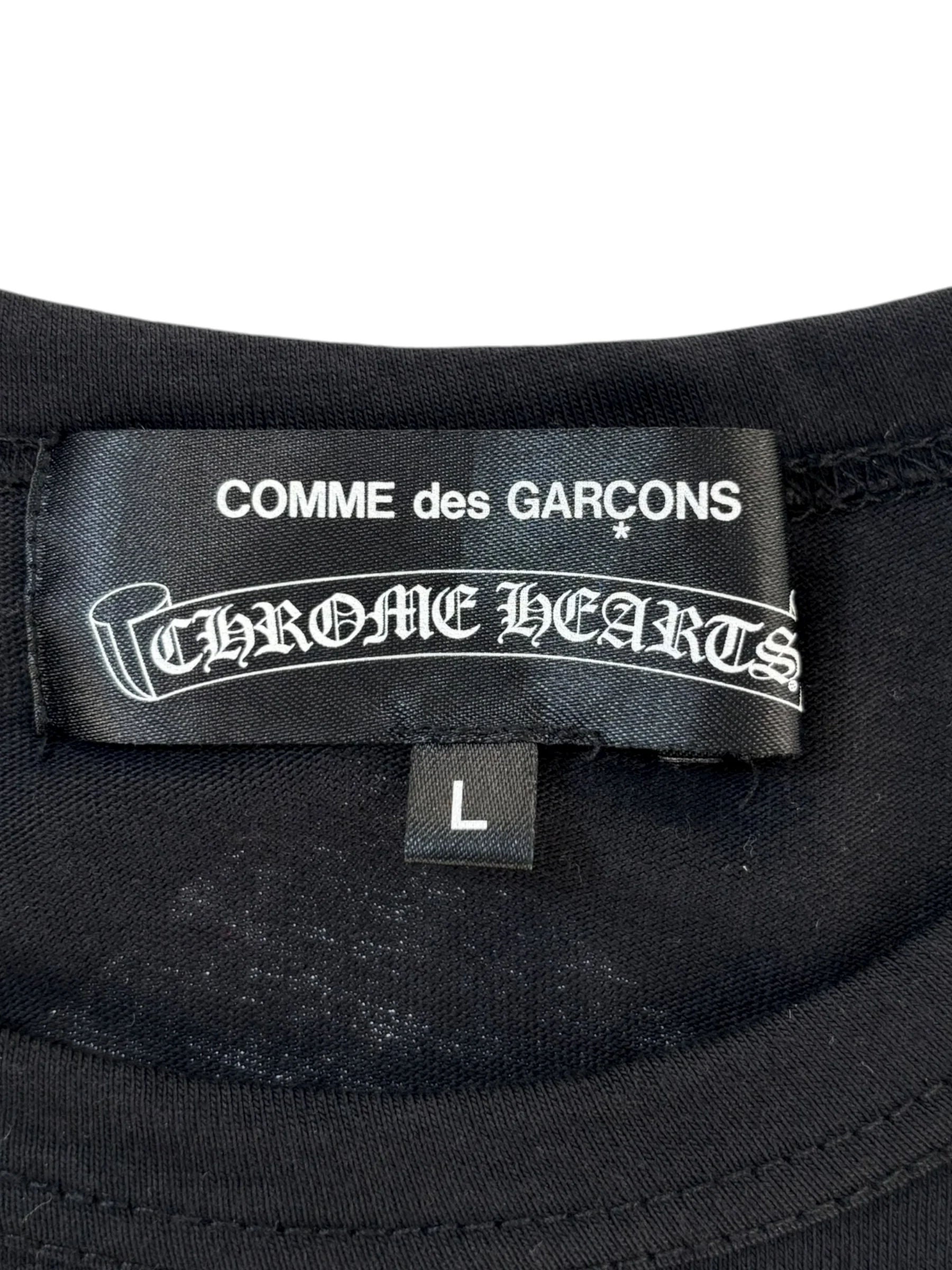 Chrome Hearts x CDG Logo Tee Black