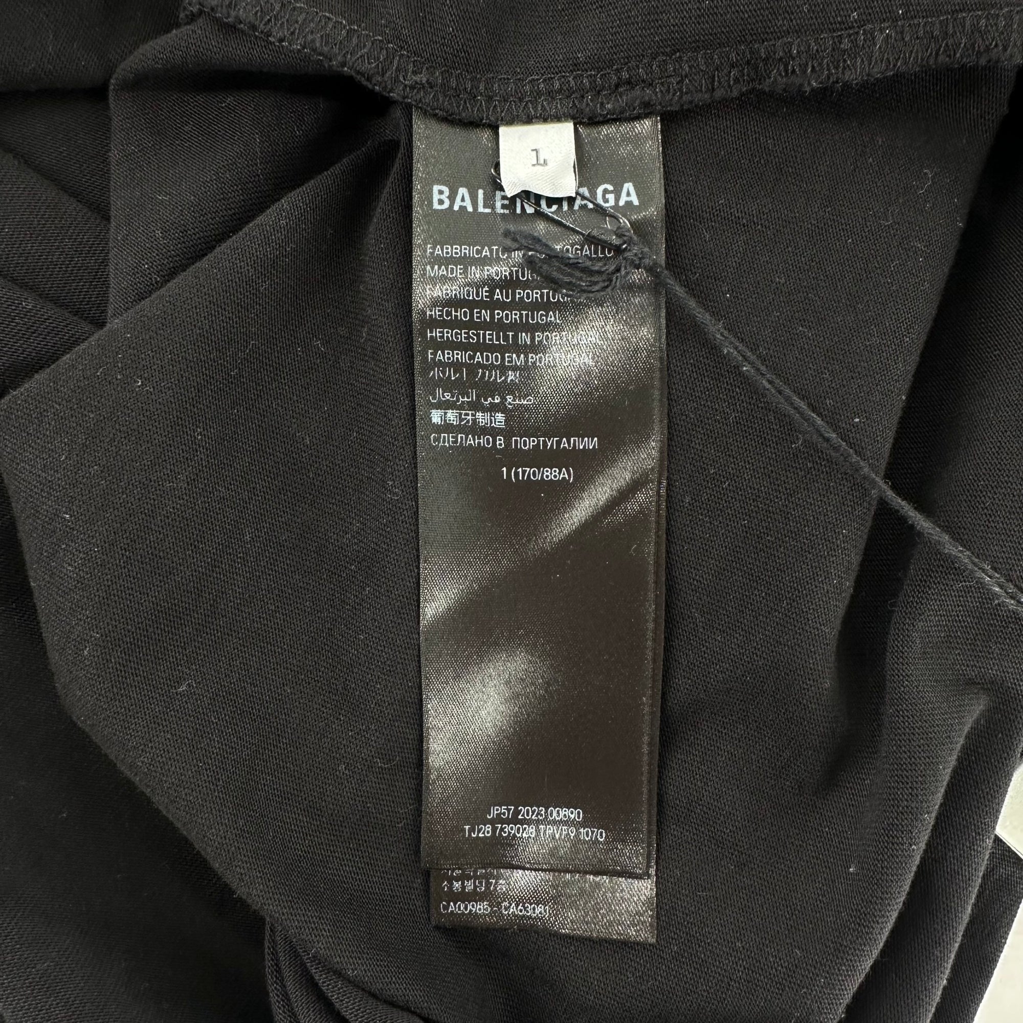 Balenciaga Back Flip Logo Tee Black