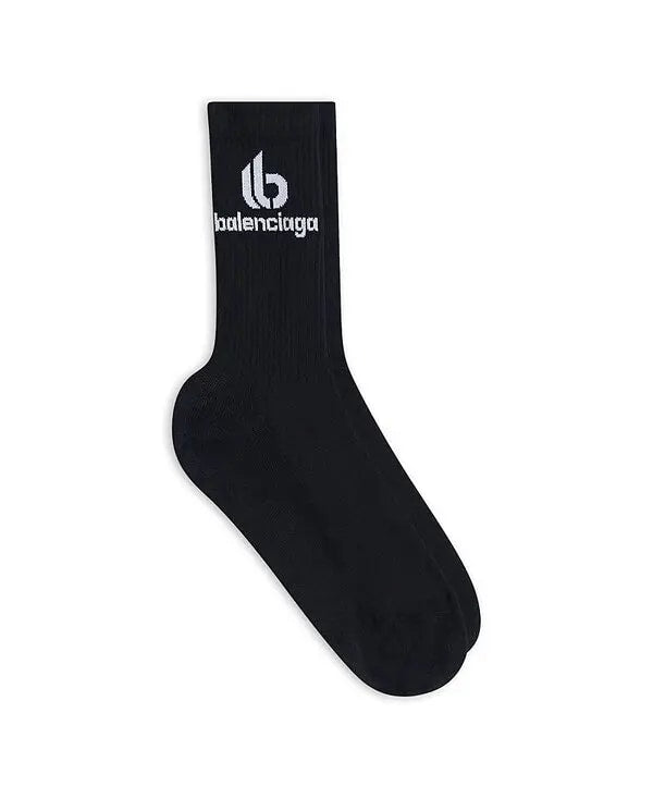 Balenciaga Double B Socks Black White