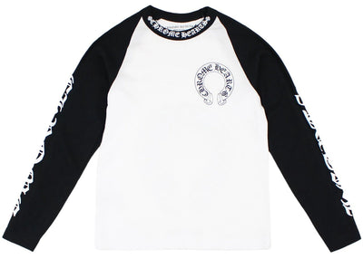 Chrome Hearts Horseshoe Baseball Shirt White/Black
