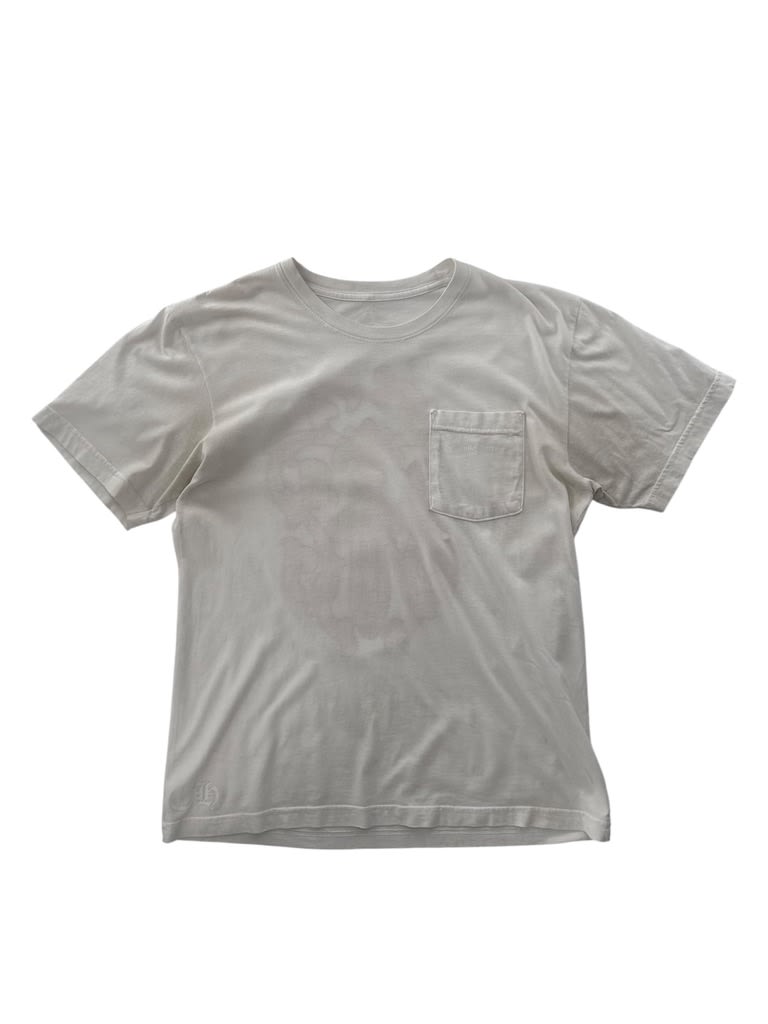 Chrome Hearts White Orange Striped Dagger Tee