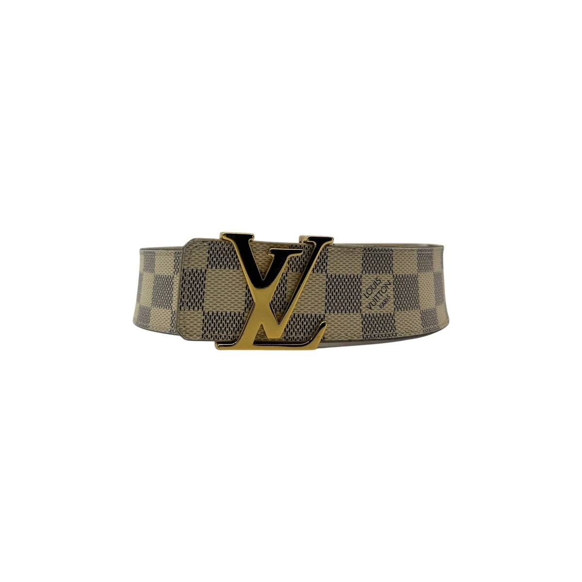 Louis Vuitton Belt Initiales Damier Azur Blue/White