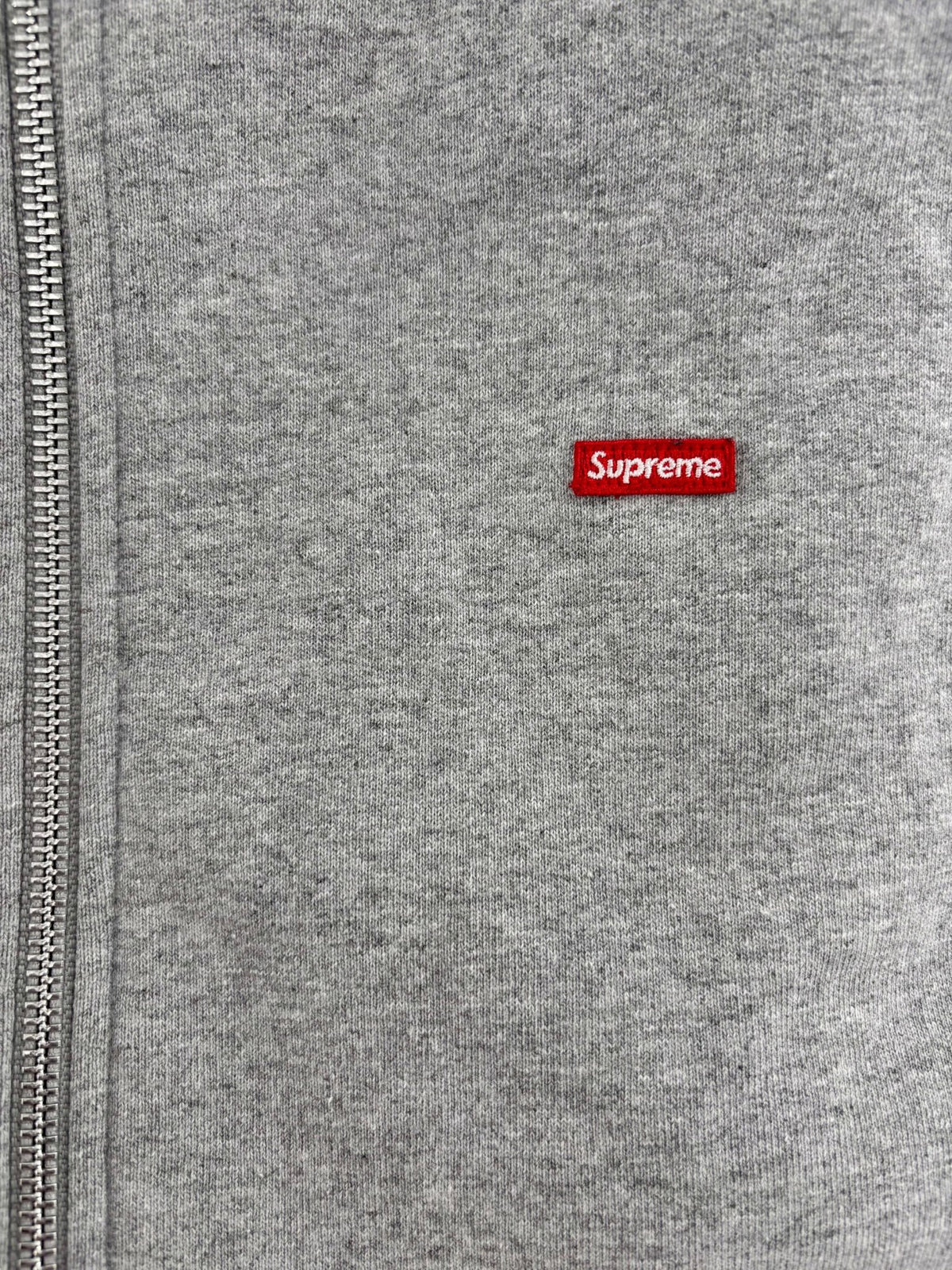 Supreme Small Box Zip Up Hooded Sweatshirt (FW25) Heather Grey