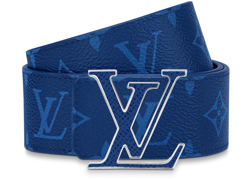 Louis Vuitton LV Initiales Reversible Belt Monogram Blue
