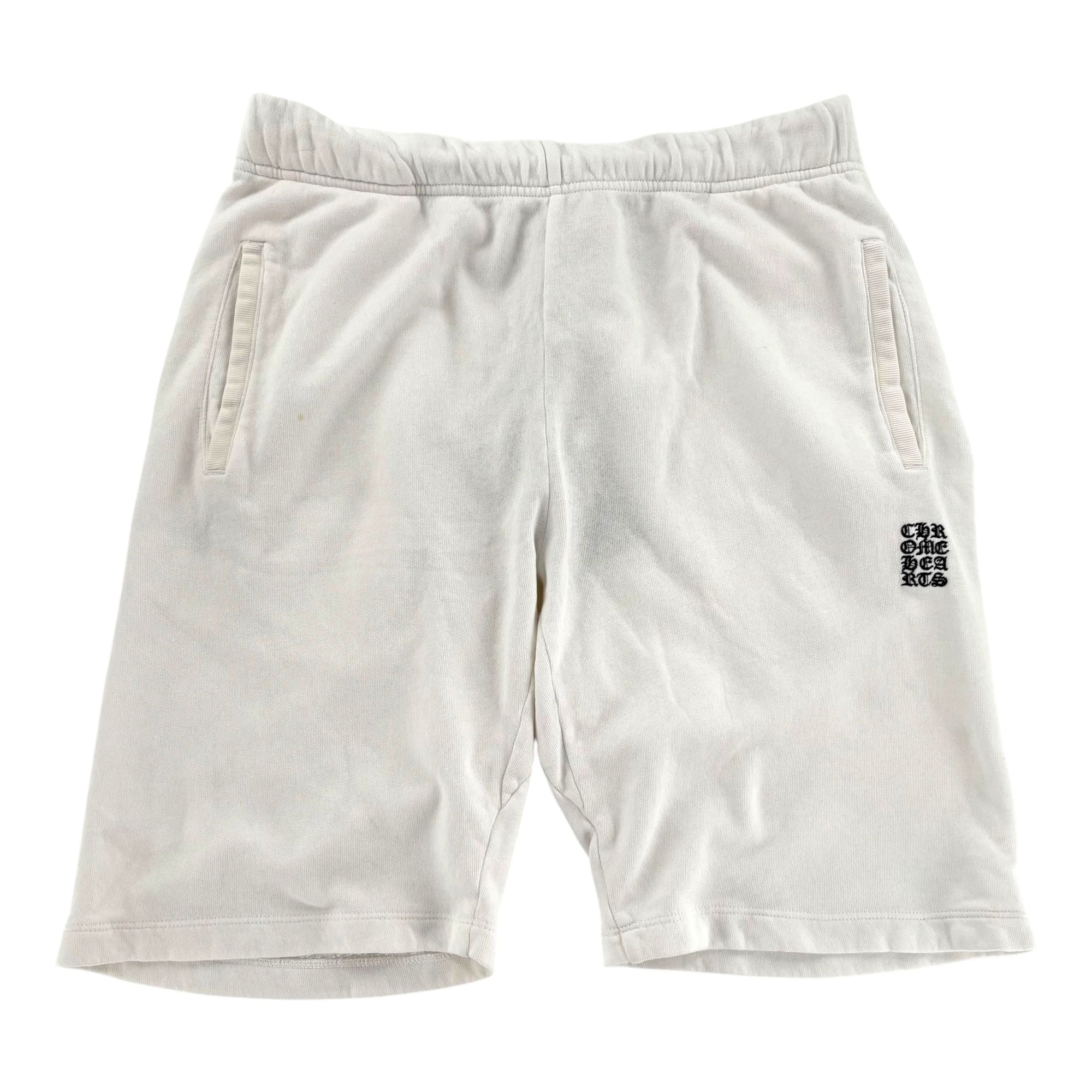 Chrome Hearts Script Sweatshorts White