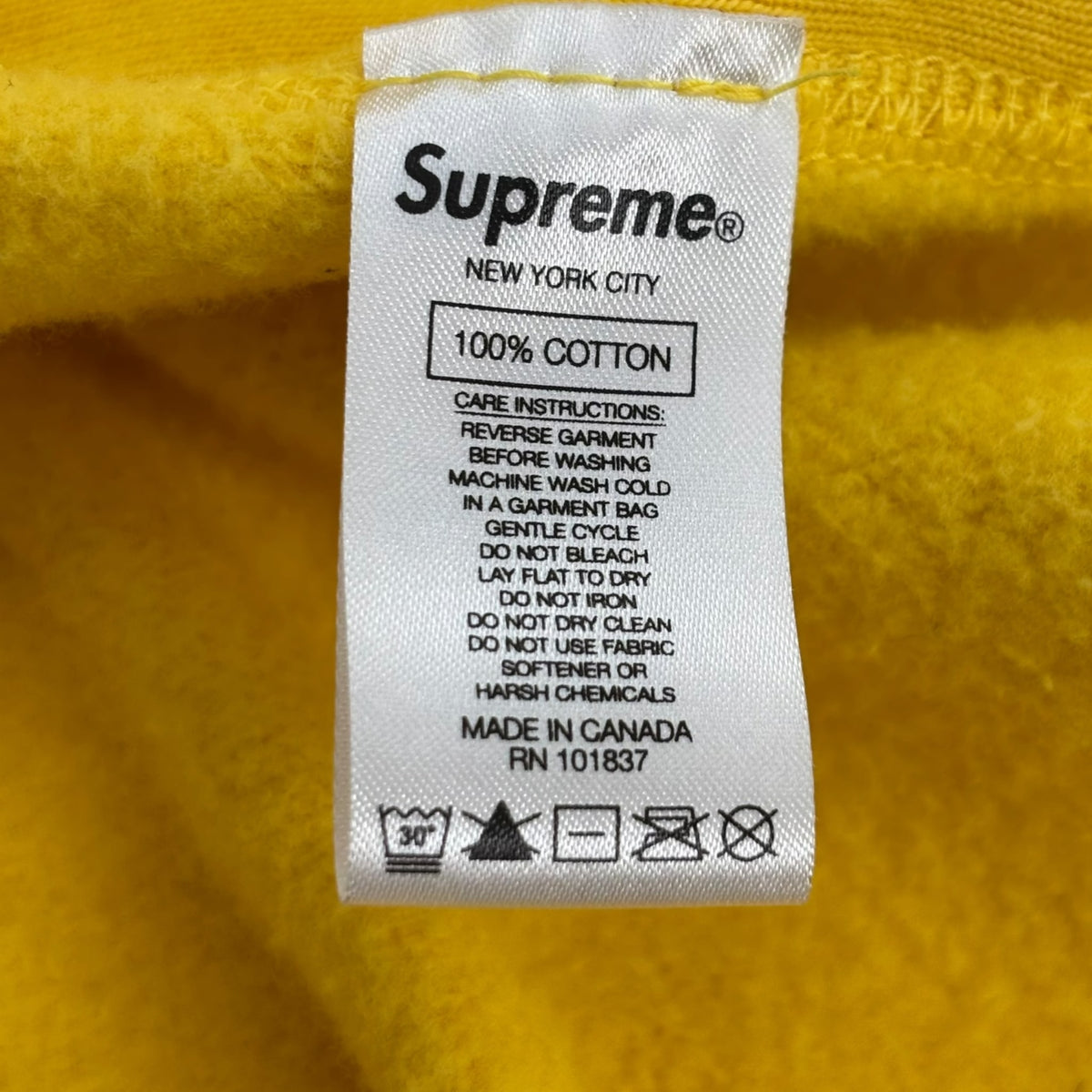 Supreme S Logo Hoodie Yellow