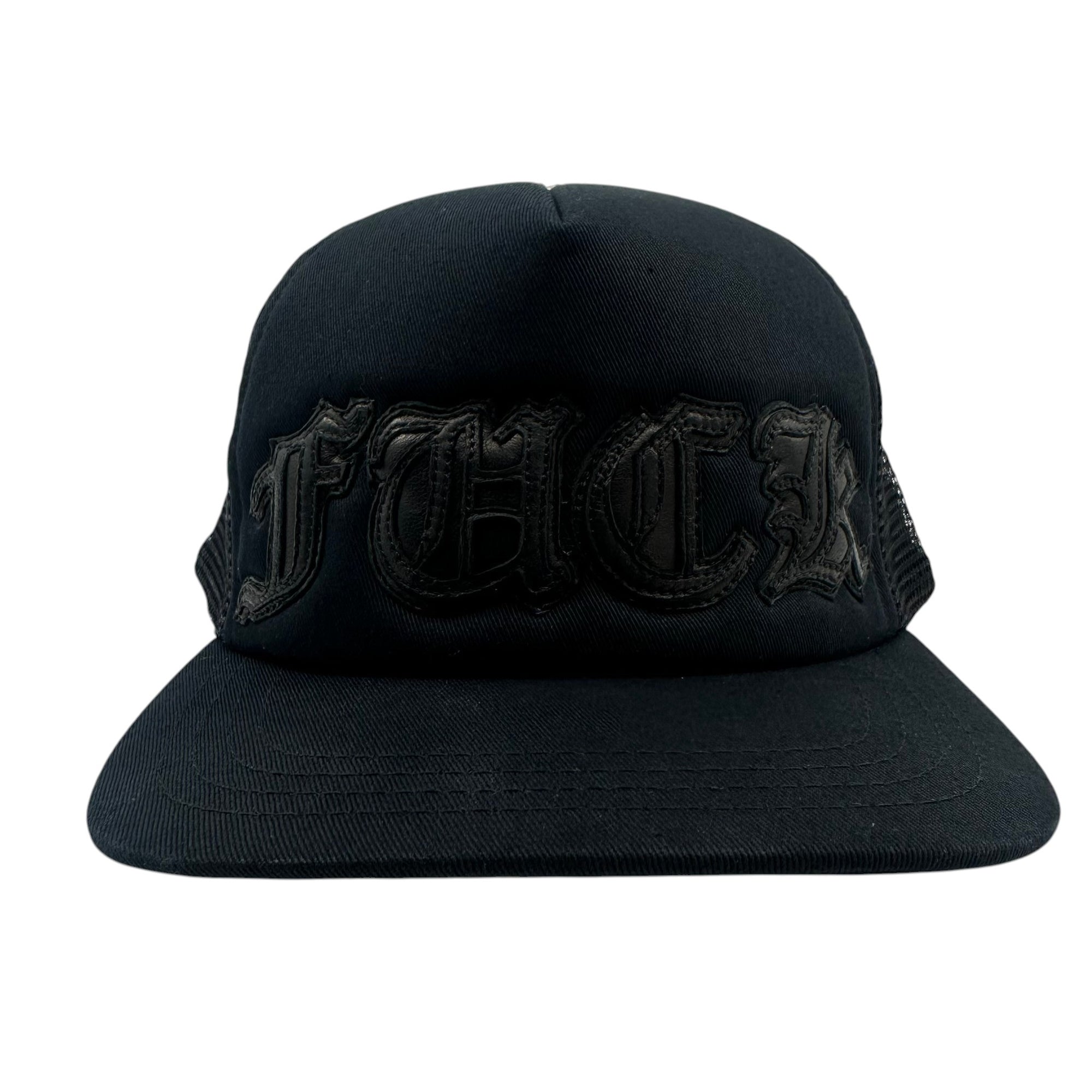 Chrome Hearts F*CK Letter Patch Trucker Hat Black