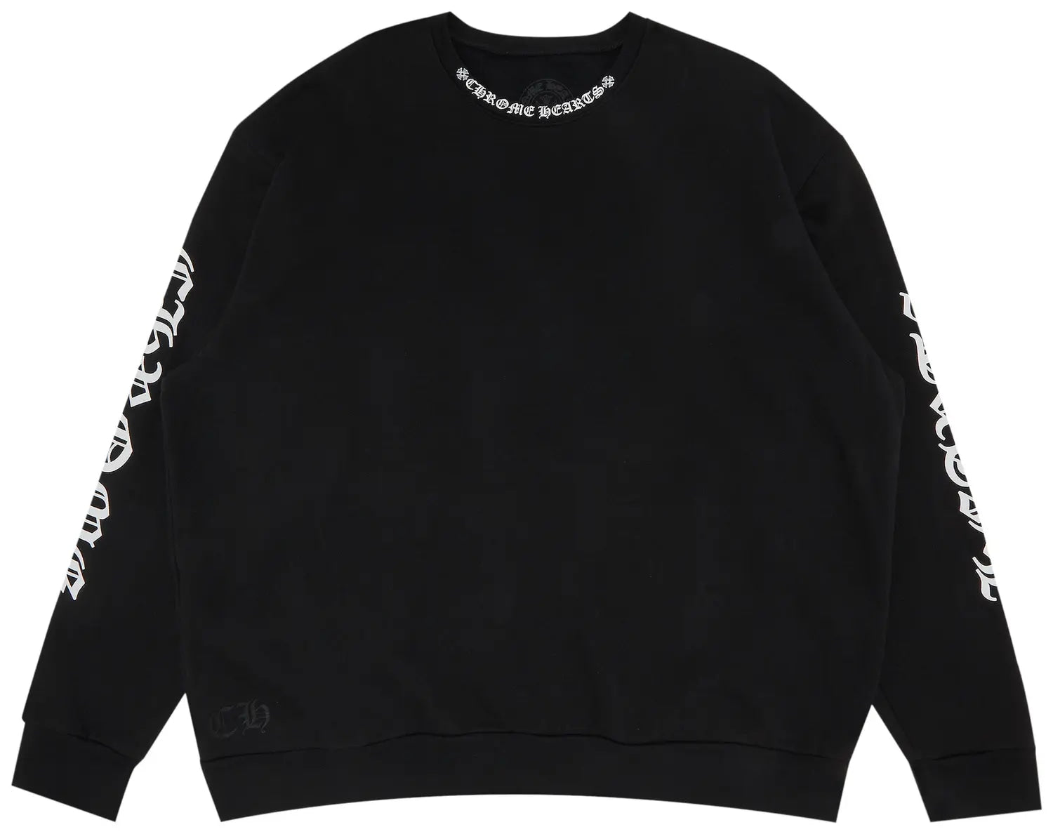 Chrome Hearts Neck Logo Crewneck Sweatshirt Black