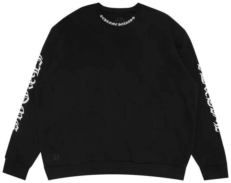 Chrome Hearts Neck Logo Crewneck Sweatshirt Black