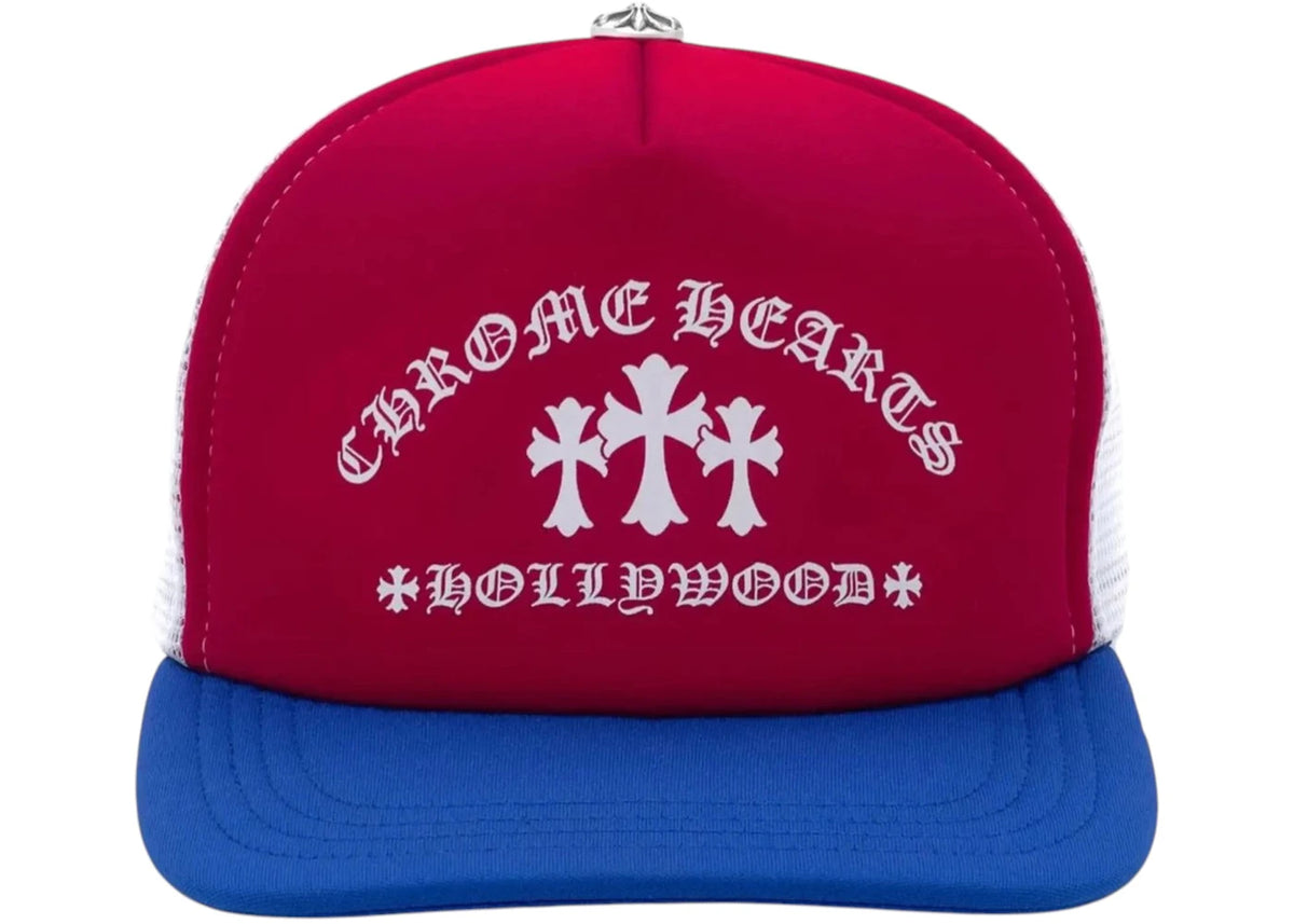 Chrome Hearts Hollywood Trucker Hat Red/White/Blue