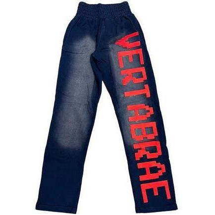 Vertabrae Single Leg Sweatpants &quot;Navy/Red&quot;