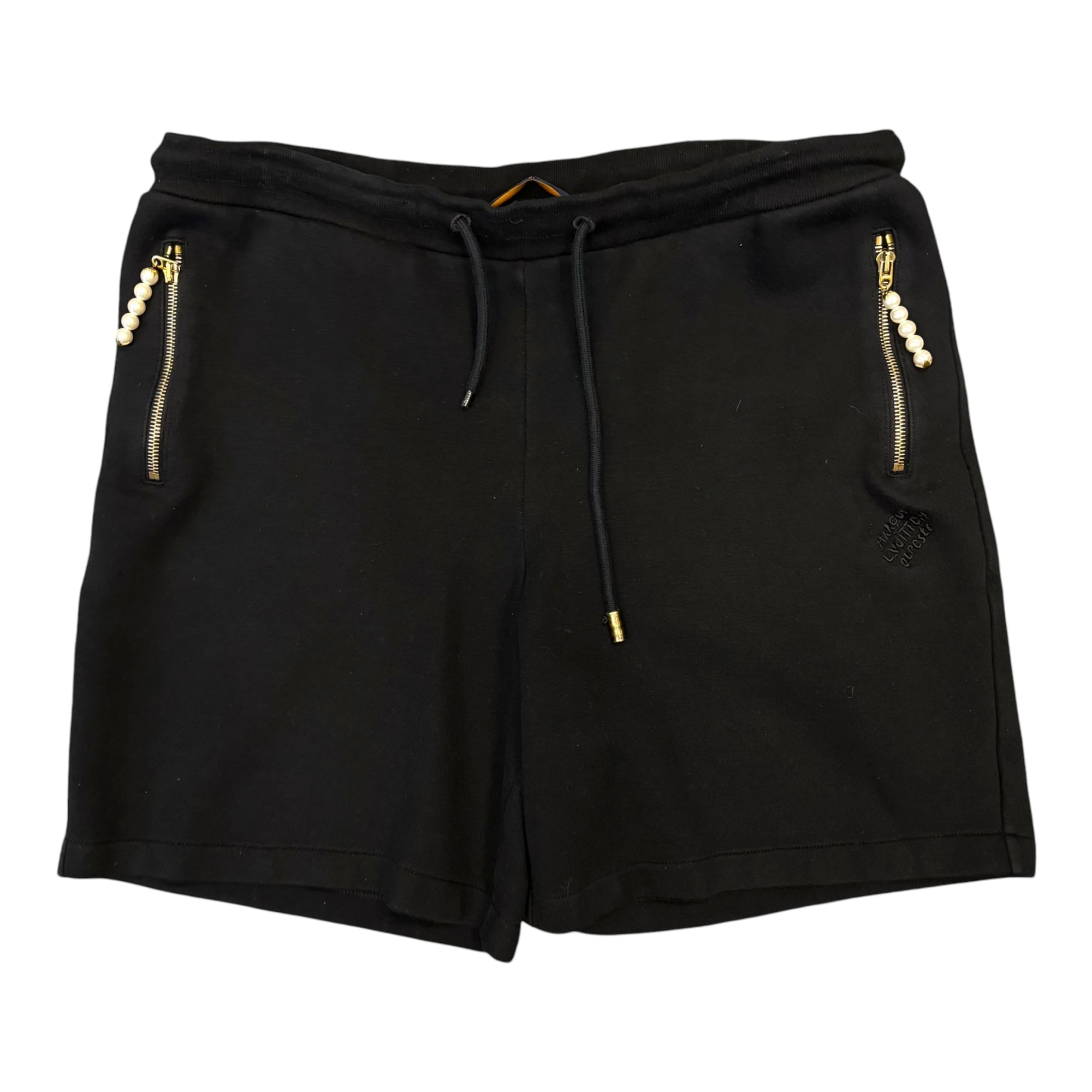 Louis Vuitton Embroidered Jersey Shorts Black