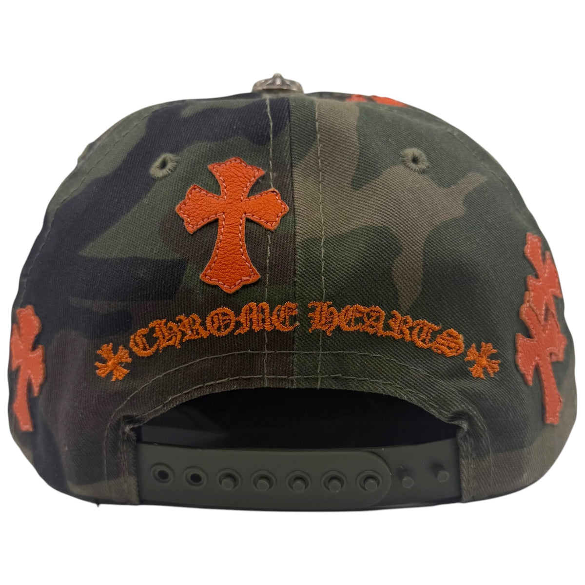 Chrome Hearts Cross Patch Hat Camo Orange