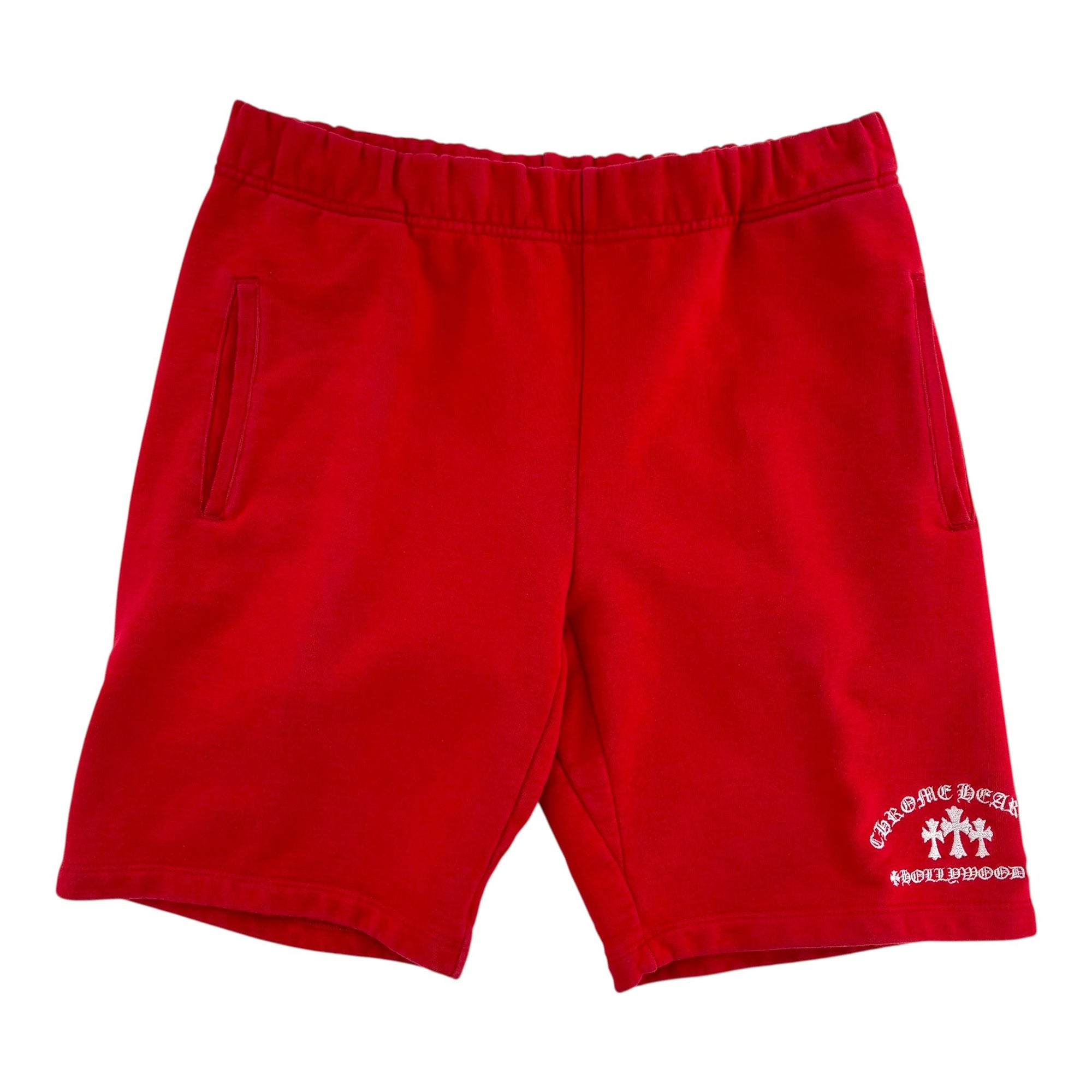Chrome Hearts Triple Cross Sweatshorts Red