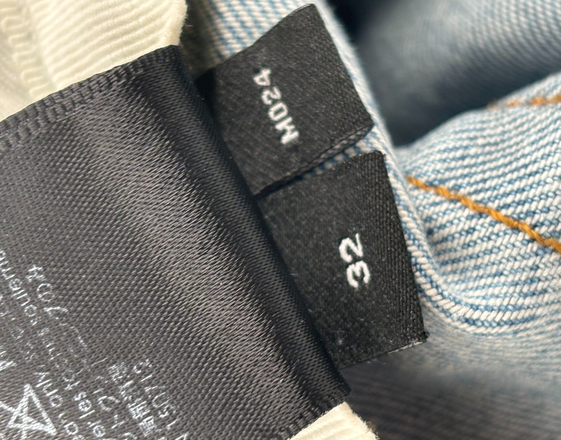 Amiri Mx1 Distressed Denim Blue Ribbed