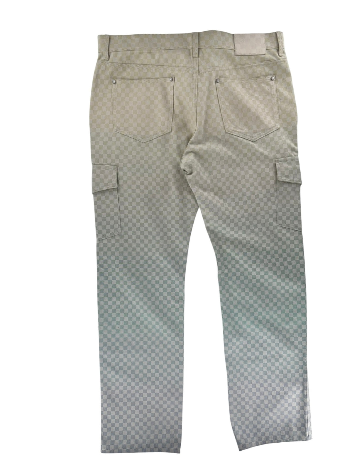 Louis Vuitton Damier Gradient Jacquard Denim Cargo Pants Multicolor
