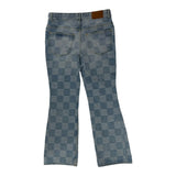 Louis Vuitton Damier Monogram Flared Jeans Blue