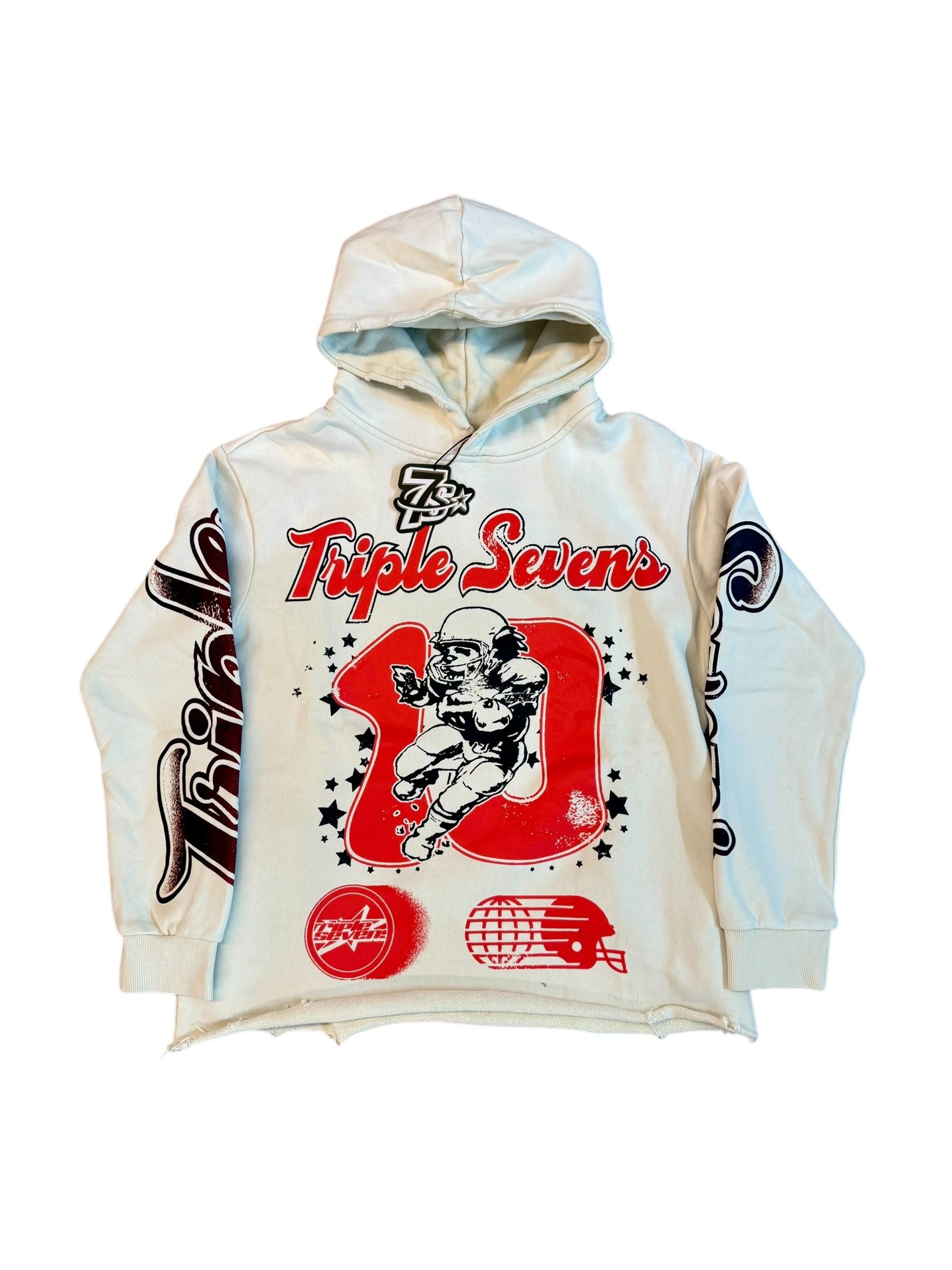Triple Seven All Star Football Hoodie "White"