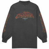 Balenciaga Off Shore Long Sleeve Shirt Faded Black Red
