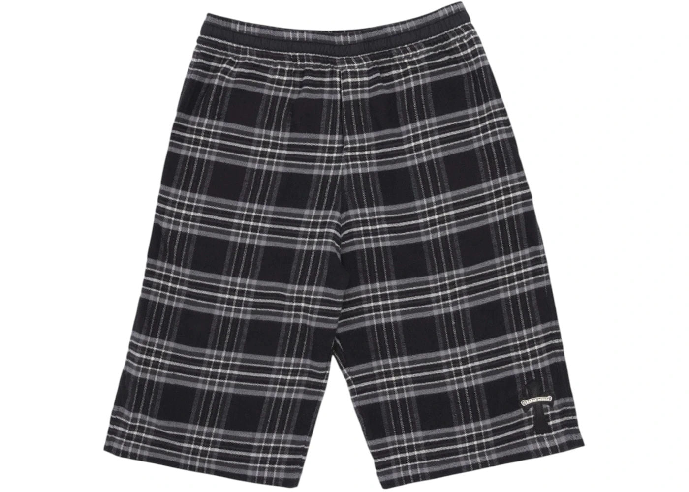 Chrome Hearts After School Cross Patch Flannel Shorts Grey