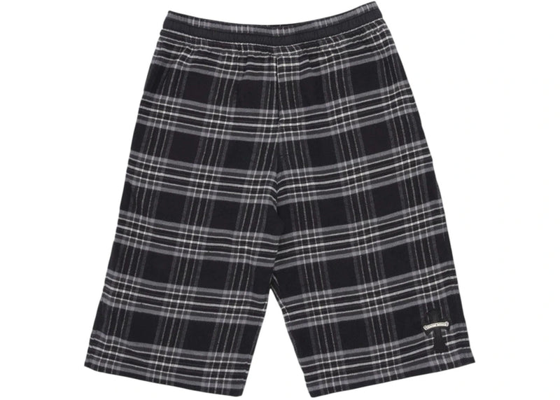 Chrome Hearts After School Cross Patch Flannel Shorts Grey