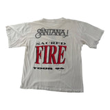 Vintage Santana Sacred Fire 1994 Tee White