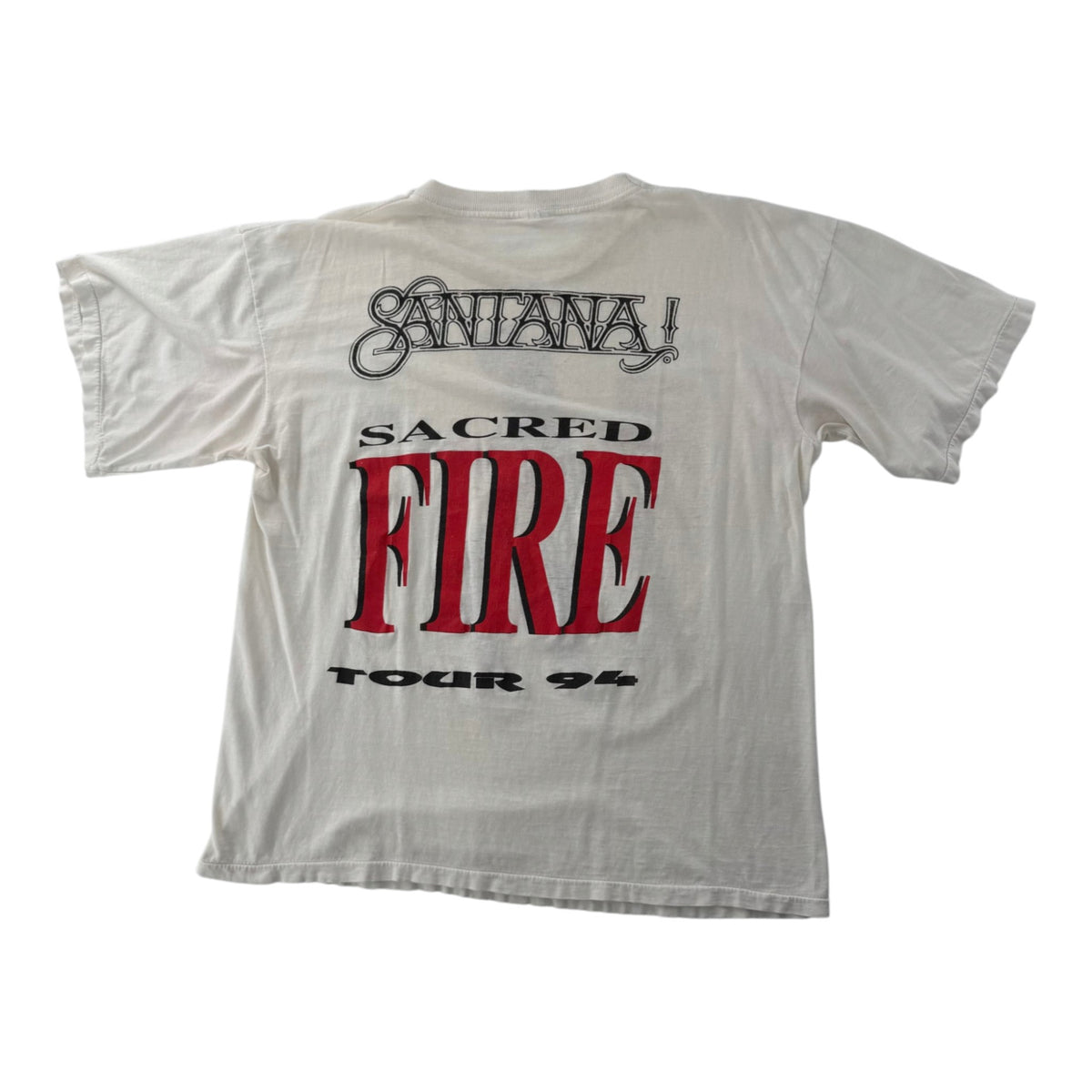 Vintage Santana Sacred Fire 1994 Tee White