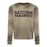 Satoshi Nakamoto Logo Studded Thermal Dirty White