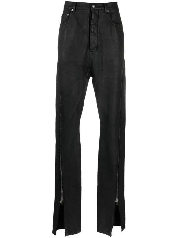 Rick Owens Banana Wax Denim Jeans Black