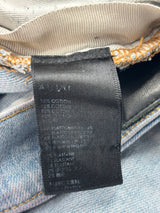Amiri Mx1 Distressed Denim White Ribbed