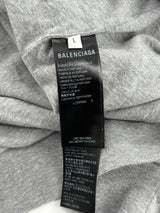 Balenciaga Logo Print Hoodie Grey