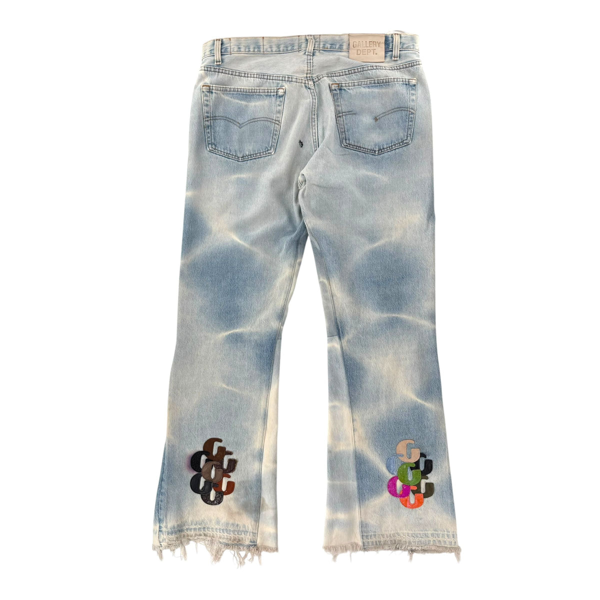 Gallery Dept Flared Patched Pants Lightwash